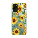 Manitoba Oppo A16/A55 Uyumlu Ay Çiçeği Tasarımlı Baskılı Şeffaf Silikon Telefon Kılıfı