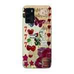 Manitoba Oppo A16/A55 Uyumlu Love Kolaj Tasarımlı Baskılı Şeffaf Telefon Kılıfı