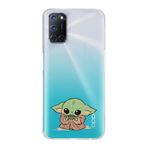 Manitoba Oppo A52/A72/A92 Uyumlu Baby Yoda Tasarımlı Baskılı Şeffaf Silikon Telefon Kılıfı