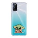 Manitoba Oppo A52/A72/A92 Uyumlu Baby Yoda Tasarımlı Baskılı Şeffaf Telefon Kılıfı, Çok Renkli