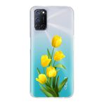 Manitoba Oppo A52/A72/A92 Uyumlu Baskılı Yumuşak Silikon Şeffaf Telefon Kılıfı, Sarı Çiçek Desen
