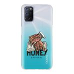 Manitoba Oppo A52/A72/A92 Uyumlu Criminal Money Tasarımlı Baskılı Şeffaf Telefon Kılıfı, Çok Renkli