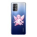 Manitoba Oppo A74 ile Uyumlu Melek Tasarımlı Baskılı Şeffaf Telefon Kılıfı