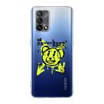 Manitoba Oppo A74 Uyumlu Never Look Back Tasarımlı Baskılı Şeffaf Telefon Kılıfı, Çok Renkli