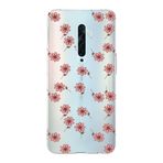 Manitoba Oppo Reno 2Z Uyumlu Baskılı Yumuşak Silikon Şeffaf Telefon Kılıfı, Çiçek Desen, Pembe