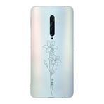 Manitoba Oppo Reno 2Z Uyumlu Baskılı Yumuşak Silikon Şeffaf Telefon Kılıfı, Çiçek Deseni