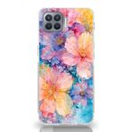 Manitoba Oppo Reno 4 Lite ile Uyumlu Baskılı Yumuşak Silikon Şeffaf Telefon Kılıfı, Çiçek Desen
