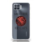 Manitoba Oppo Reno 4 Lite ile Uyumlu Baskılı Yumuşak Silikon Şeffaf Telefon Kılıfı, Mother of Cats Desen