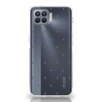 Manitoba Oppo Reno 4 Lite Uyumlu Baskılı Yumuşak Silikon Şeffaf Telefon Kılıfı, Mor Kalp Deseni