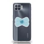 Manitoba Oppo Reno 4 Lite Uyumlu Kalp Yara Bandı Tasarımlı Baskılı Şeffaf Telefon Kılıfı, Çok Renkli