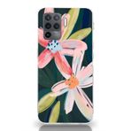 Manitoba Oppo Reno 5 Lite Uyumlu Baskılı Yumuşak Silikon Şeffaf Telefon Kılıfı, Çiçek Deseni
