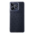 Manitoba Realme C53 ile Uyumlu Baskılı Yumuşak Silikon Şeffaf Telefon Kılıfı, Kalp Deseni