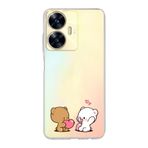 Manitoba Realme C55 Uyumlu Baskılı Yumuşak Silikon Şeffaf Telefon Kılıfı, Desen172
