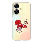 Manitoba Realme C55 Uyumlu Baskılı Yumuşak Silikon Şeffaf Telefon Kılıfı, Desen194
