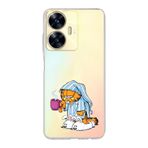 Manitoba Realme C55 Uyumlu Baskılı Yumuşak Silikon Şeffaf Telefon Kılıfı, Desen257