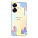 Manitoba Realme C55 Uyumlu Baskılı Yumuşak Silikon Şeffaf Telefon Kılıfı, Desen66