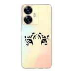 Manitoba Realme C55 Uyumlu Baskılı Yumuşak Silikon Şeffaf Telefon Kılıfı, Kaplan Deseni