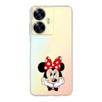 Manitoba Realme C55 Uyumlu Baskılı Yumuşak Silikon Şeffaf Telefon Kılıfı, Minnie Mouse Desen