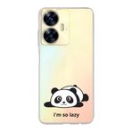 Manitoba Realme C55 Uyumlu Baskılı Yumuşak Silikon Şeffaf Telefon Kılıfı, Panda Desen