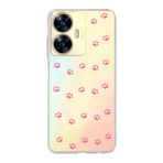 Manitoba Realme C55 Uyumlu Baskılı Yumuşak Silikon Şeffaf Telefon Kılıfı, Paw Desen