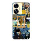 Manitoba Realme C55 Uyumlu Baskılı Yumuşak Silikon Şeffaf Telefon Kılıfı, Van Gogh Deseni