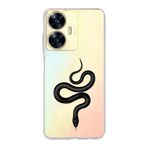 Manitoba Realme C55 Uyumlu Baskılı Yumuşak Silikon Şeffaf Telefon Kılıfı, Yılan Deseni