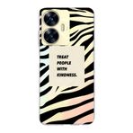Manitoba Realme C55 Uyumlu Baskılı Yumuşak Silikon Şeffaf Telefon Kılıfı, Zebra Desen, Siyah Beyaz