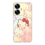 Manitoba Realme C55 Uyumlu Hello Kitty Tasarımlı Baskılı Şeffaf Telefon Kılıfı