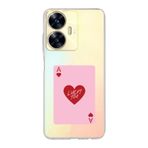 Manitoba Realme C55 Uyumlu Lucky You Kart Tasarımlı Baskılı Şeffaf Telefon Kılıfı