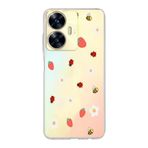 Manitoba Realme C55 Uyumlu Papatya Arı Tasarımlı Baskılı Şeffaf Telefon Kılıfı
