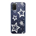 Manitoba Samsung Galaxy A02S ile Uyumlu Baskılı Yumuşak Silikon Şeffaf Telefon Kılıfı, Yıldız Deseni