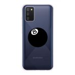 Manitoba Samsung Galaxy A02S Uyumlu Baskılı Yumuşak Silikon Şeffaf Telefon Kılıfı, 8 Ball Desen