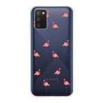 Manitoba Samsung Galaxy A02S Uyumlu Baskılı Yumuşak Silikon Şeffaf Telefon Kılıfı, Flamingo Desen