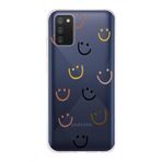 Manitoba Samsung Galaxy A02S Uyumlu Baskılı Yumuşak Silikon Şeffaf Telefon Kılıfı, Gülümseme Deseni