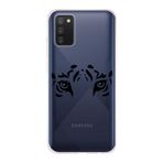 Manitoba Samsung Galaxy A02S Uyumlu Baskılı Yumuşak Silikon Şeffaf Telefon Kılıfı, Kaplan Deseni