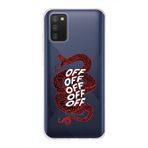 Manitoba Samsung Galaxy A02S Uyumlu Baskılı Yumuşak Silikon Şeffaf Telefon Kılıfı, Kırmızı Desen