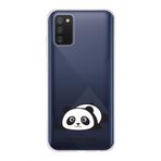 Manitoba Samsung Galaxy A02S Uyumlu Baskılı Yumuşak Silikon Şeffaf Telefon Kılıfı, Panda Desen