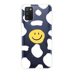 Manitoba Samsung Galaxy A02S Uyumlu Baskılı Yumuşak Silikon Şeffaf Telefon Kılıfı, Smiley Desen