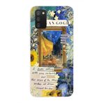 Manitoba Samsung Galaxy A02S Uyumlu Baskılı Yumuşak Silikon Şeffaf Telefon Kılıfı, Van Gogh Deseni