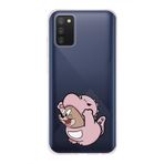 Manitoba Samsung Galaxy A02S Uyumlu Baskılı Yumuşak Silikon Şeffaf Telefon Kılıfı