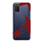 Manitoba Samsung Galaxy A02S Uyumlu Baskılı Yumuşak Silikon Telefon Kılıfı, Kırmızı Desen