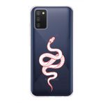 Manitoba Samsung Galaxy A02S Uyumlu Baskılı Yumuşak Silikon Telefon Kılıfı, Kırmızı Yılan Deseni