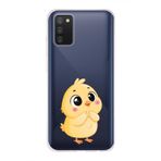 Manitoba Samsung Galaxy A02S Uyumlu Baskılı Yumuşak Silikon Telefon Kılıfı, Sarı Kuş Desen