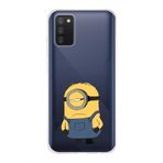 Manitoba Samsung Galaxy A02S Uyumlu Baskılı Yumuşak Silikon Telefon Kılıfı, Şeffaf, Minyon Desen
