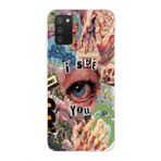 Manitoba Samsung Galaxy A02S Uyumlu I See You Tasarımlı Baskılı Şeffaf Telefon Kılıfı