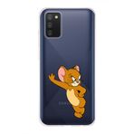 Manitoba Samsung Galaxy A02S Uyumlu Jerry Tasarımlı Baskılı Şeffaf Telefon Kılıfı