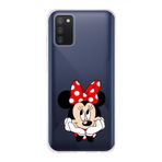 Manitoba Samsung Galaxy A02S Uyumlu Minnie Mouse Tasarımlı Baskılı Şeffaf Telefon Kılıfı