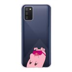 Manitoba Samsung Galaxy A02S Uyumlu Sevimli Domuz Tasarımlı Baskılı Şeffaf Telefon Kılıfı