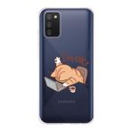 Manitoba Samsung Galaxy A02S Uyumlu Sevimli Kedi Tasarımlı Baskılı Şeffaf Telefon Kılıfı