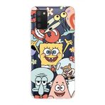 Manitoba Samsung Galaxy A02S Uyumlu SpongeBob Tasarımlı Baskılı Şeffaf Telefon Kılıfı